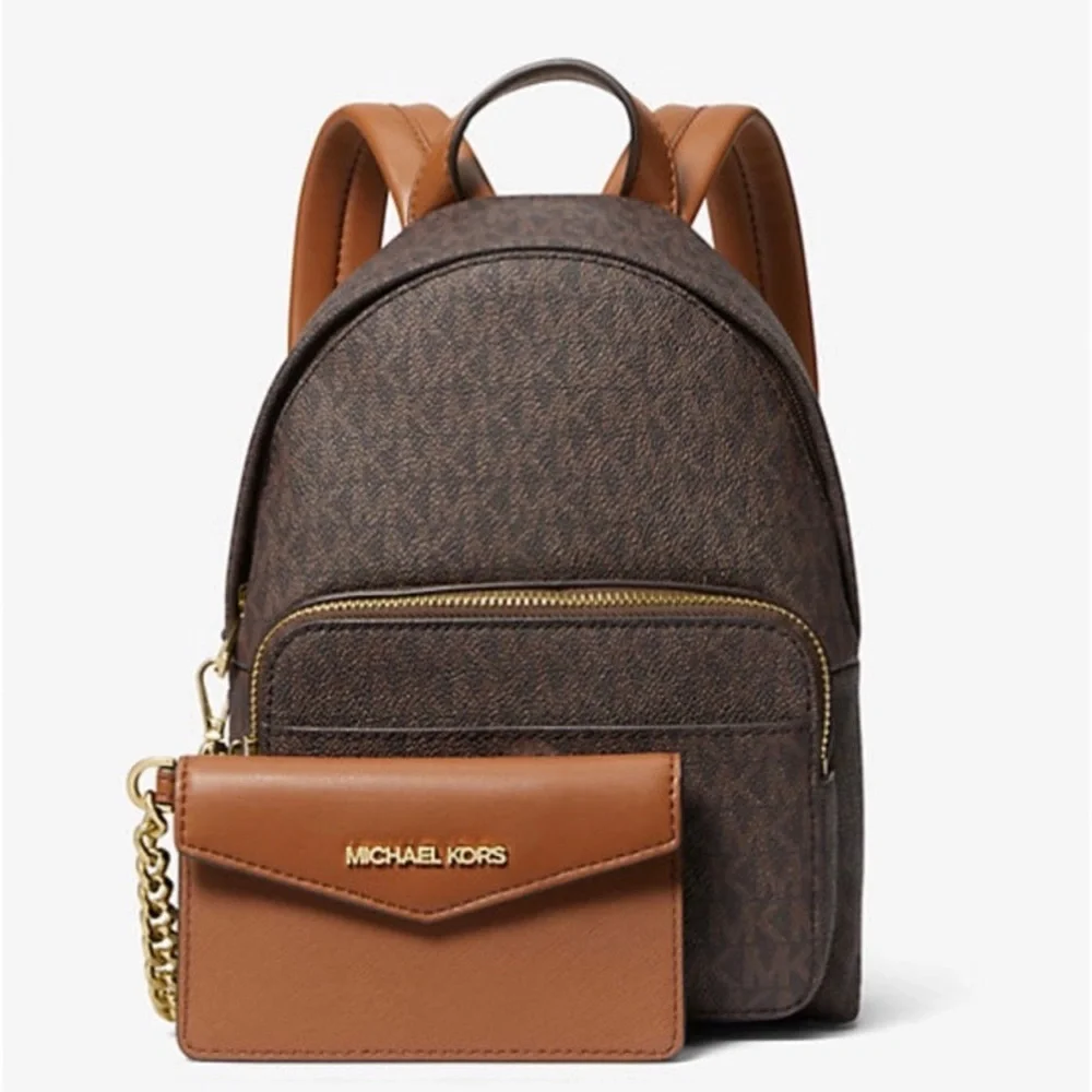 MICHAEL KORS Maisie Extra-Small Logo 2-in-1 Backpack Brown  NWT